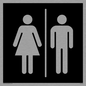 DV1025: male & female toilet symbols - toilet door sign