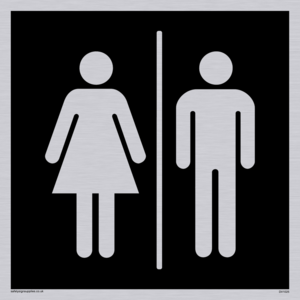 DV1025: male & female toilet symbols - toilet door sign