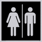 DV1025: male & female toilet symbols - toilet door sign