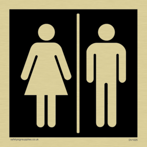 DV1025: male & female toilet symbols - toilet door sign