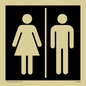 DV1025: male & female toilet symbols - toilet door sign