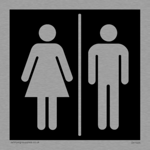 DV1025: male & female toilet symbols - toilet door sign