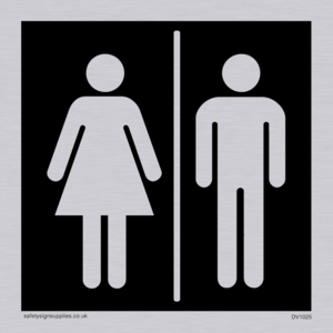 DV1025: male & female toilet symbols - toilet door sign