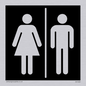 DV1025: male & female toilet symbols - toilet door sign
