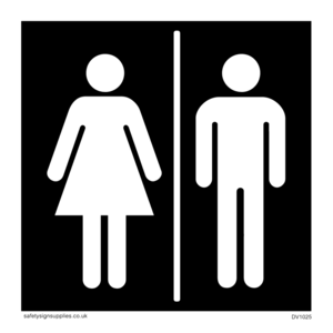 DV1025: male & female toilet symbols - toilet door sign