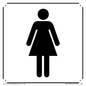 DV1028: female toilet symbol - toilet door sign