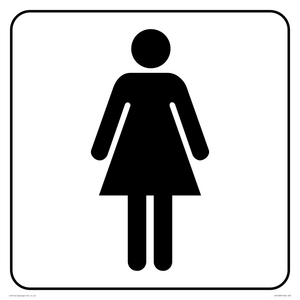 DV1028: female toilet symbol - toilet door sign