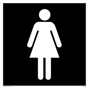 DV1029: female toilet symbol - toilet door sign