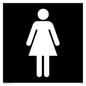 DV1029: female toilet symbol - toilet door sign