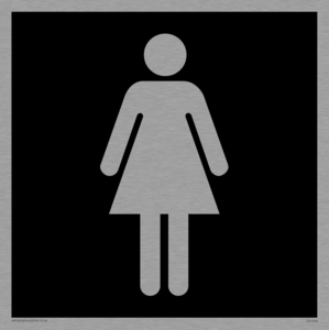 DV1029: female toilet symbol - toilet door sign