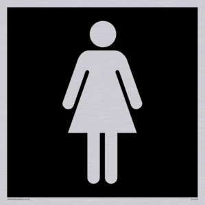 DV1029: female toilet symbol - toilet door sign