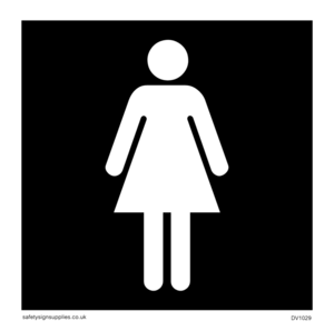 DV1029: female toilet symbol - toilet door sign