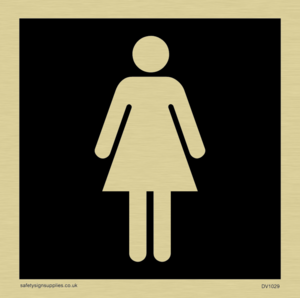 DV1029: female toilet symbol - toilet door sign