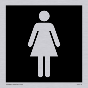 DV1029: female toilet symbol - toilet door sign