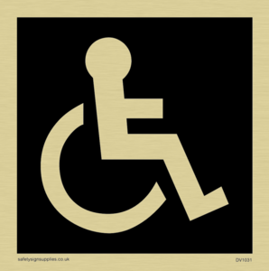 DV1031: disabled toilet symbol - toilet door sign
