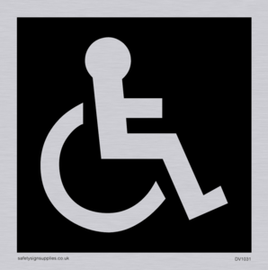DV1031: disabled toilet symbol - toilet door sign