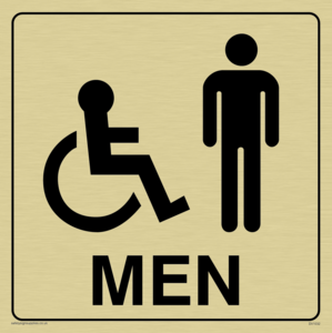 DV1032: men - toilet door sign