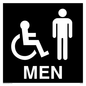 DV1033: men - toilet door sign