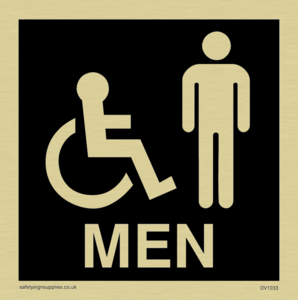 DV1033: men - toilet door sign