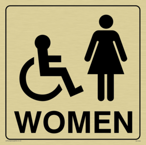 DV1034: women - toilet door sign
