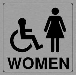 DV1034: women - toilet door sign