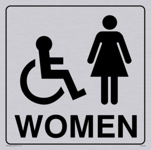 DV1034: women - toilet door sign