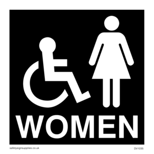 DV1035: women - toilet door sign