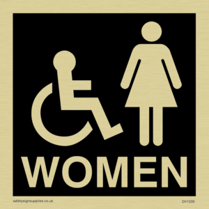 DV1035: women - toilet door sign