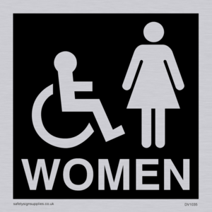 DV1035: women - toilet door sign