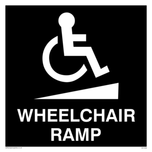 Disable Person Ramplego Sign DV1039: wheelchair ramp disability sign – Viking Signs