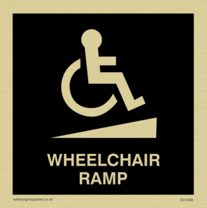 DV1039: wheelchair ramp disability sign