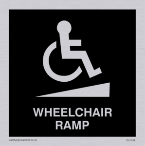 DV1039: wheelchair ramp disability sign