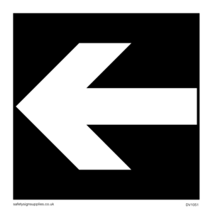 DV1051: straight arrow only sign