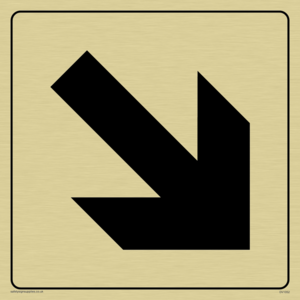 DV1052: diagonal arrow only sign