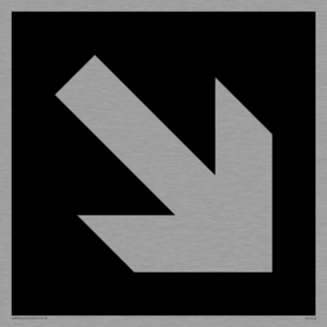 DV1053: diagonal arrow only sign