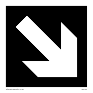 DV1053: diagonal arrow only sign