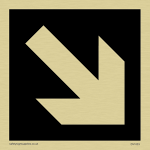 DV1053: diagonal arrow only sign