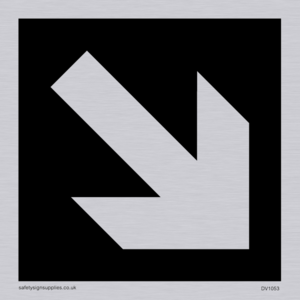 DV1053: diagonal arrow only sign