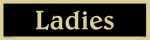 DV1057: ladies - toilet door sign