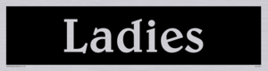 DV1057: ladies - toilet door sign