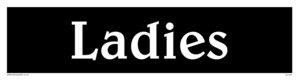 DV1057: ladies - toilet door sign