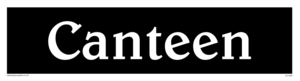 DV1059: canteen - door sign