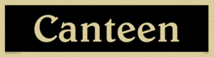 DV1059: canteen - door sign