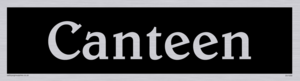 DV1059: canteen - door sign