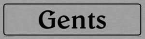 DV1060: gents - toilet door sign