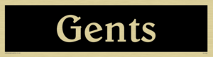 DV1061: gents - toilet door sign