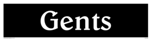 DV1061: gents - toilet door sign