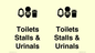 DV10664: Toilets: Stalls and Urinals with Sanitary bins