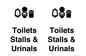 DV10664: Toilets: Stalls and Urinals with Sanitary bins