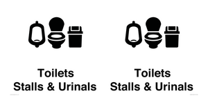 DV10664: Toilets: Stalls and Urinals with Sanitary bins